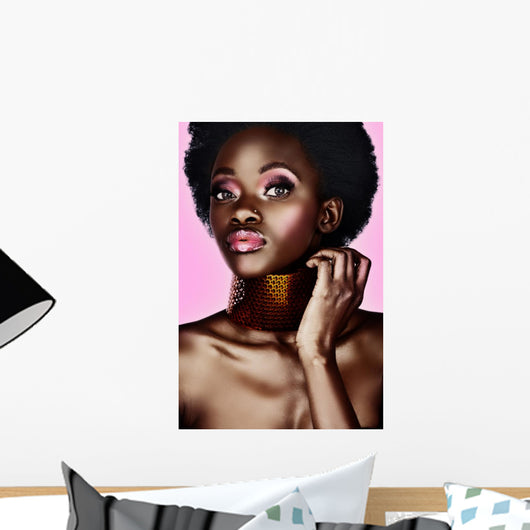 beautiful African woman Wall Mural
