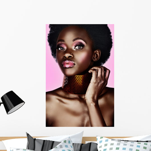 beautiful African woman Wall Mural