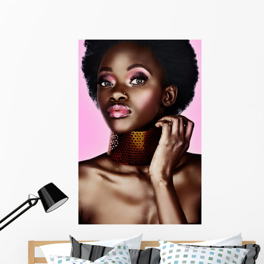beautiful African woman Wall Mural