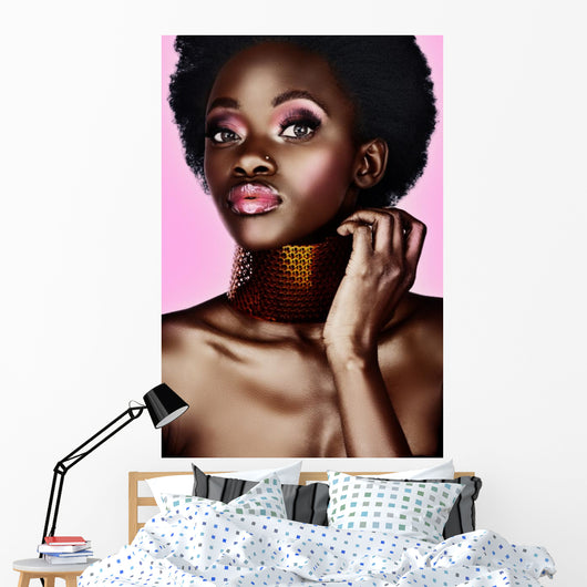 beautiful African woman Wall Mural
