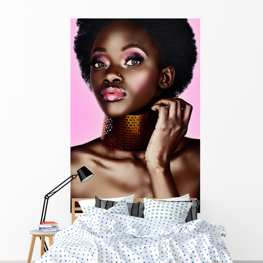 beautiful African woman Wall Mural