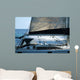 sailboat with a whale splash in background Wall Mural
