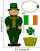 Saint Patricks Day Leprechaun Wall Decal Sticker Set