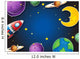 Background design with rocket and planets Wall Mural