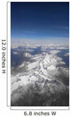 Montagne innevate dall'alto Wall Mural