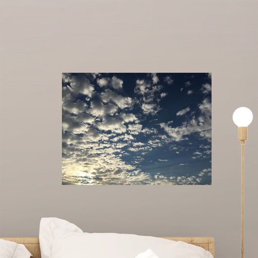 partially cloudy sky Wall Mural