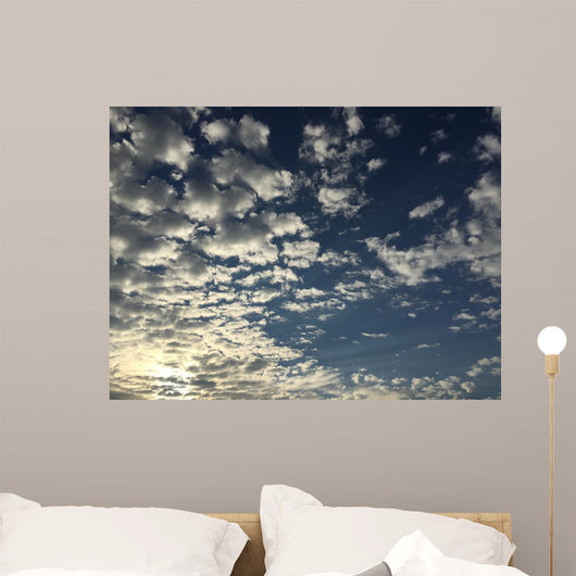 partially cloudy sky Wall Mural