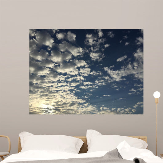 partially cloudy sky Wall Mural