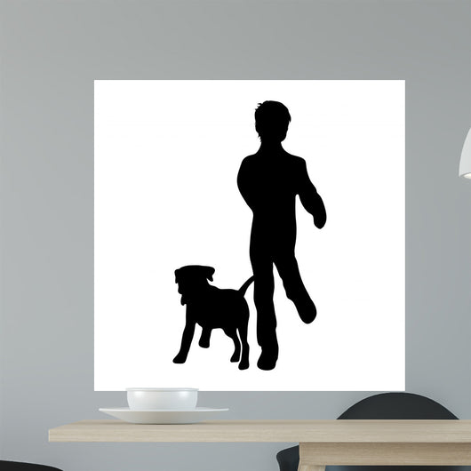 Vector Silhouette Boy Wall Decal
