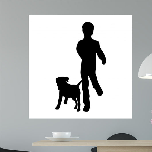 Vector Silhouette Boy Wall Decal