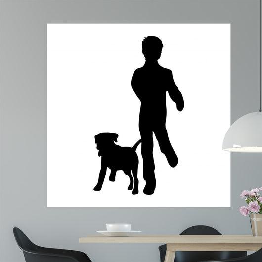 Vector Silhouette Boy Wall Decal