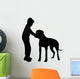 Vector silhouette of boy. Wall Decal