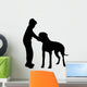 Vector silhouette of boy. Wall Decal