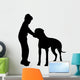 Vector silhouette of boy. Wall Decal
