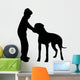 Vector silhouette of boy. Wall Decal