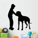Vector silhouette of boy. Wall Decal