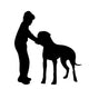 Vector silhouette of boy. Wall Decal