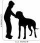 Vector silhouette of boy. Wall Decal