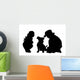 Vector Silhouette Siblings Wall Decal