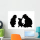 Vector Silhouette Siblings Wall Decal