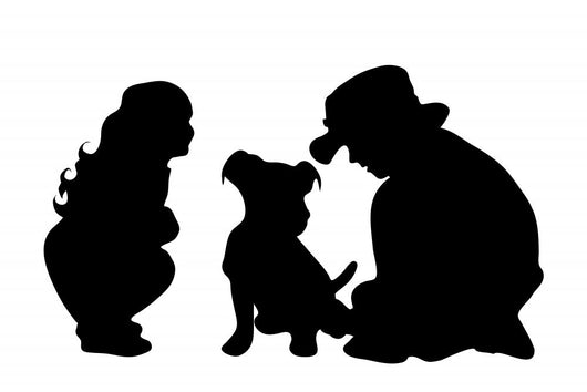 Vector Silhouette Siblings Wall Decal
