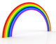 Rainbow on white background Wall Decal