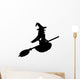Scary witch flying vector Wall Decal