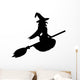 Scary witch flying vector Wall Decal