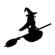 Scary witch flying vector Wall Decal
