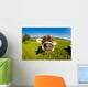 cow, funny fisheye nose close up Wall Mural