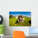 cow, funny fisheye nose close up Wall Mural