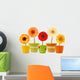 Flower Decals - Potted Gerbera Daisies Wall Decal