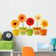 Flower Decals - Potted Gerbera Daisies Wall Decal