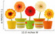 Flower Decals - Potted Gerbera Daisies Wall Decal