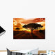 Africa Sunset Wall Mural