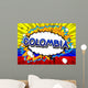 Colombia - Comic book style text on comic book abstract background. Wall Mural