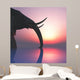 elephant and sunset Wall Mural