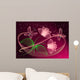 Transparent Flowers and Butterfly Wall Mural
