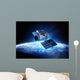 Communications Satellite Orbiting and Wall Mural