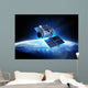 Communications Satellite Orbiting and Wall Mural