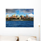 Brooklyn skyline, view from Manhattan, New York City Wall Mural