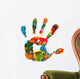 Multicolored hand print Wall Decal