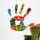 Multicolored hand print Wall Decal