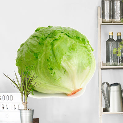 Cabbage Lettuce Wall Decal shown on a wall