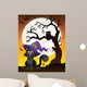Tree Silhouette and Halloween Wall Decal