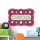 Circus banner icon in cartoon style isolated on white background. Circus symbol stock vector illustration. Wall Decal