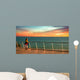 Sonnenuntergang, Kreuzfahrt, Schiff, Frau genießt den Urlaub Wall Mural
