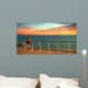 Sonnenuntergang, Kreuzfahrt, Schiff, Frau genießt den Urlaub Wall Mural