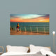 Sonnenuntergang, Kreuzfahrt, Schiff, Frau genießt den Urlaub Wall Mural