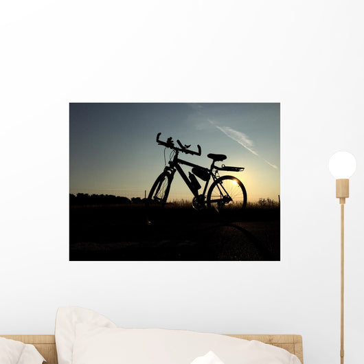 Trekkingfahrrad im Abendlicht Wall Mural